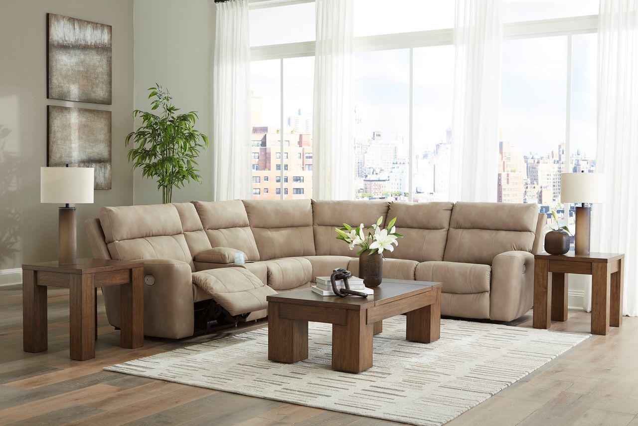 Next-Gen Durapella 6-Piece Power Reclining Sectional In Sand 61004S7