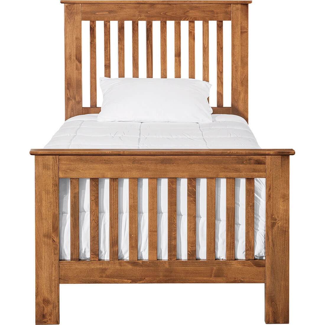 Shaker Slat Twin Bed - Tall Footboard - 61233 61233