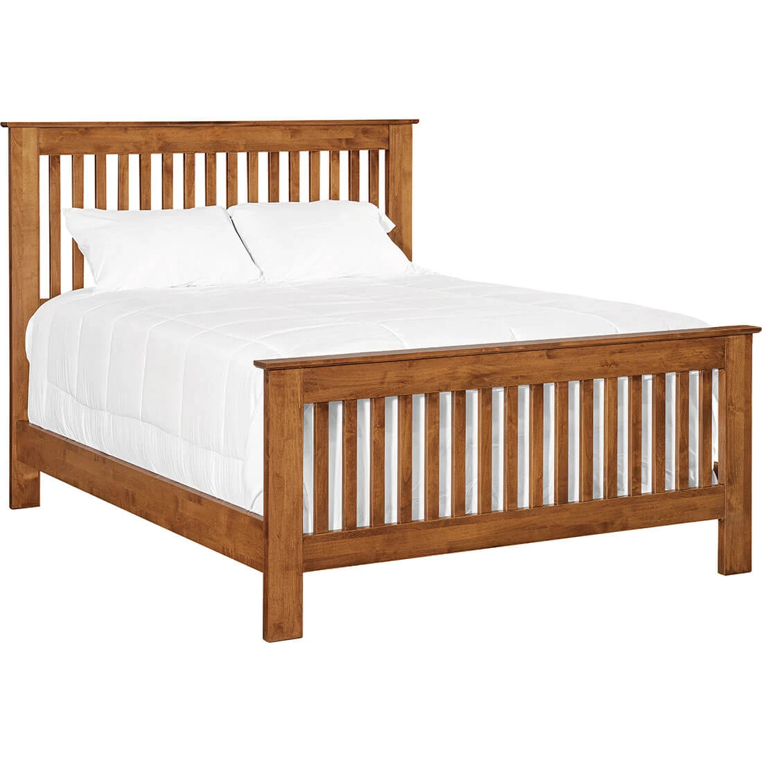 Shaker Slat Queen Bed - Tall Footboard - 61253 61253