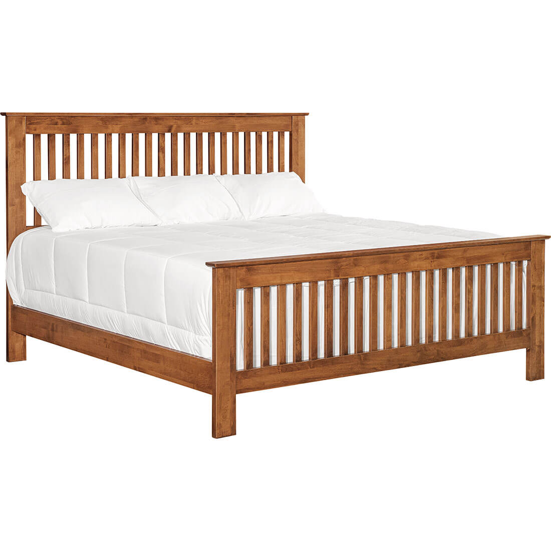 Shaker Slat King Bed - Tall Footboard - 61254 61254