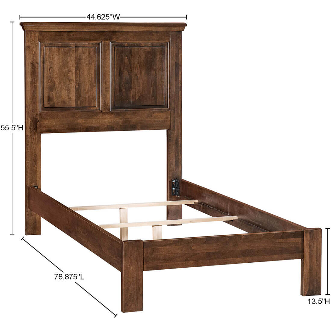 Heritage Raised Panel Twin Bed - Low Footboard - 61278 61278