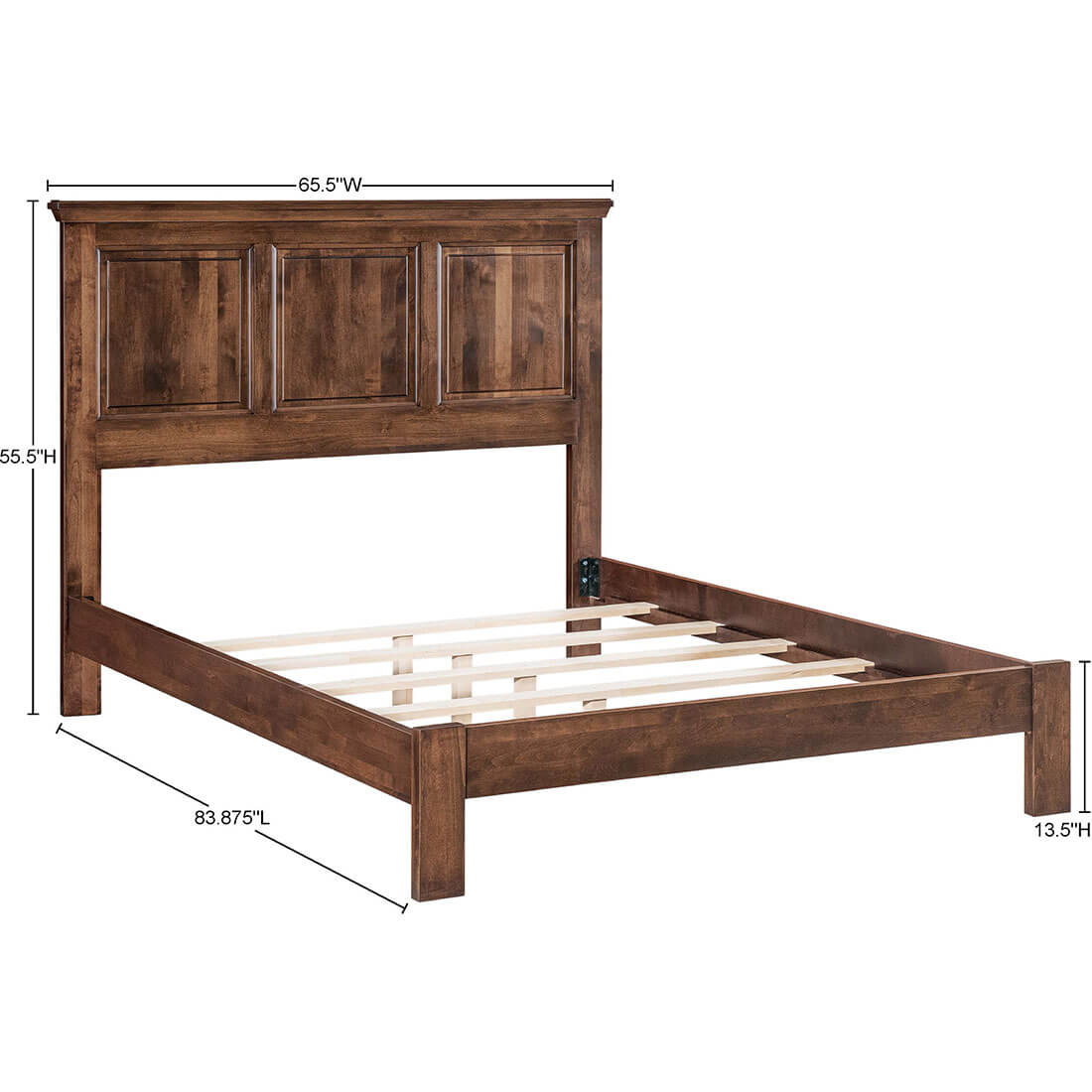 Heritage Raised Panel Queen Bed - Low Footboard - 61298 61298