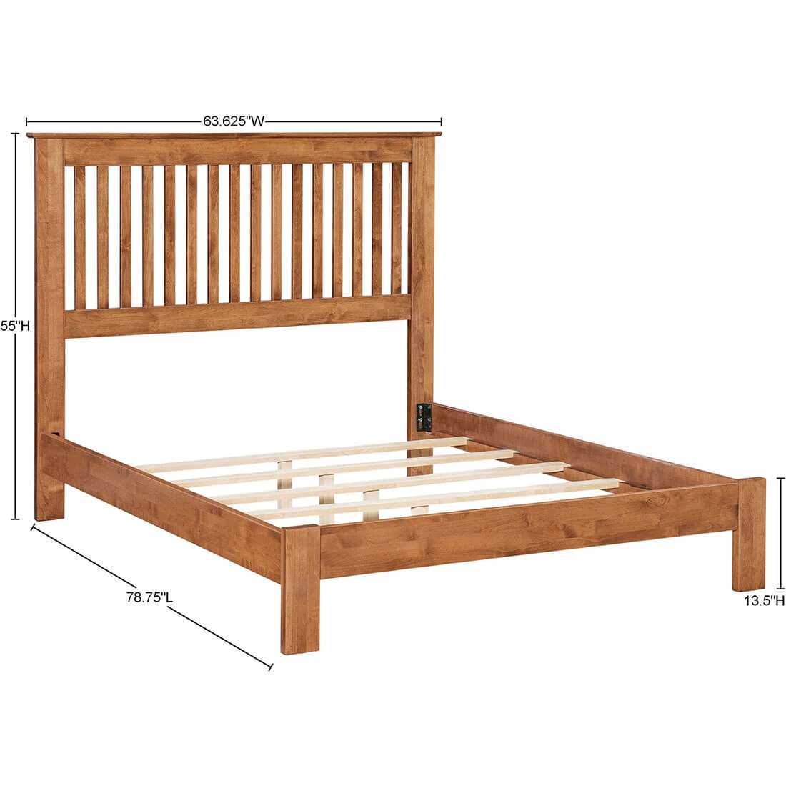 Shaker Slat Queen Bed - Low Footboard - 612981 612981