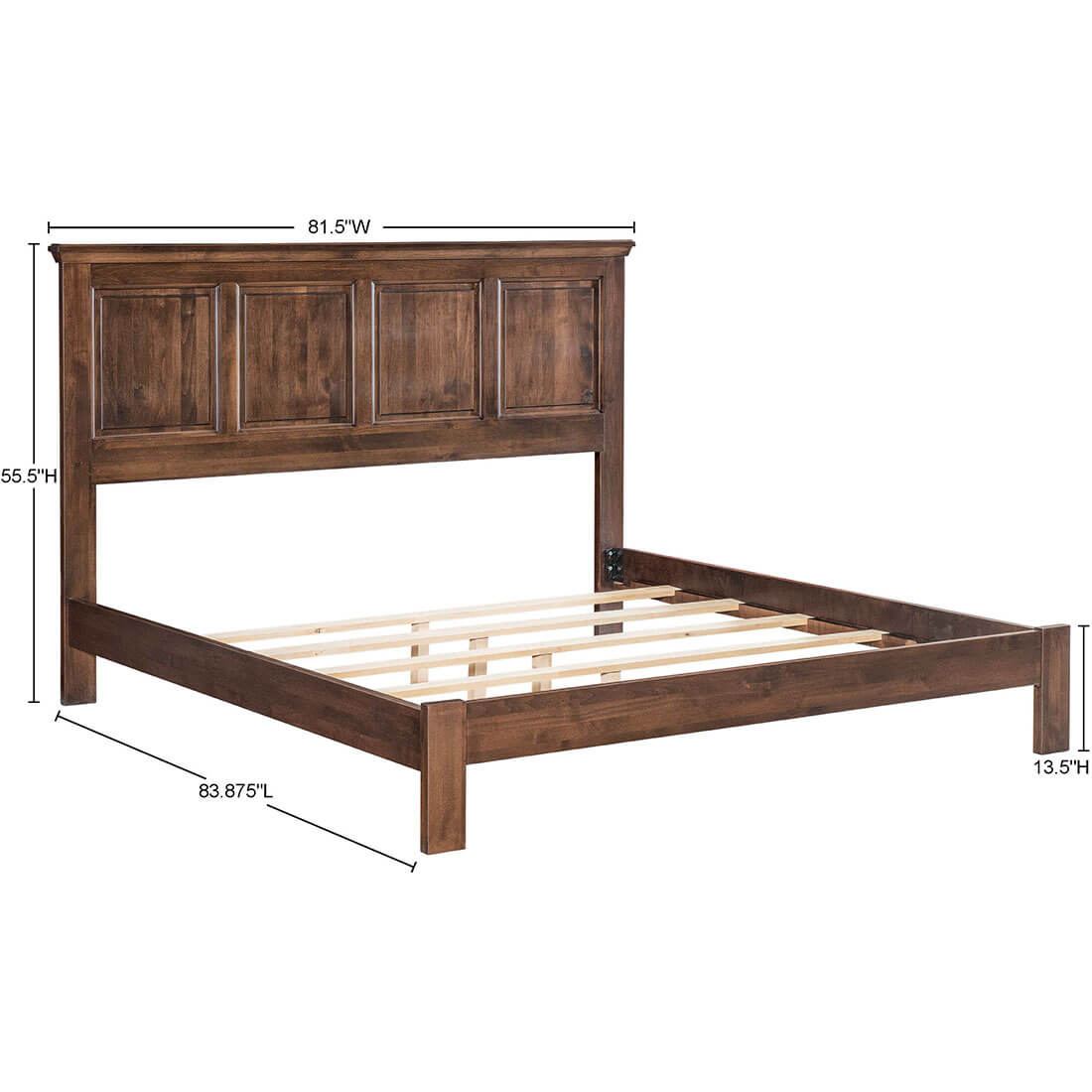 Heritage Raised Panel King Bed - Low Footboard - 61299 61299