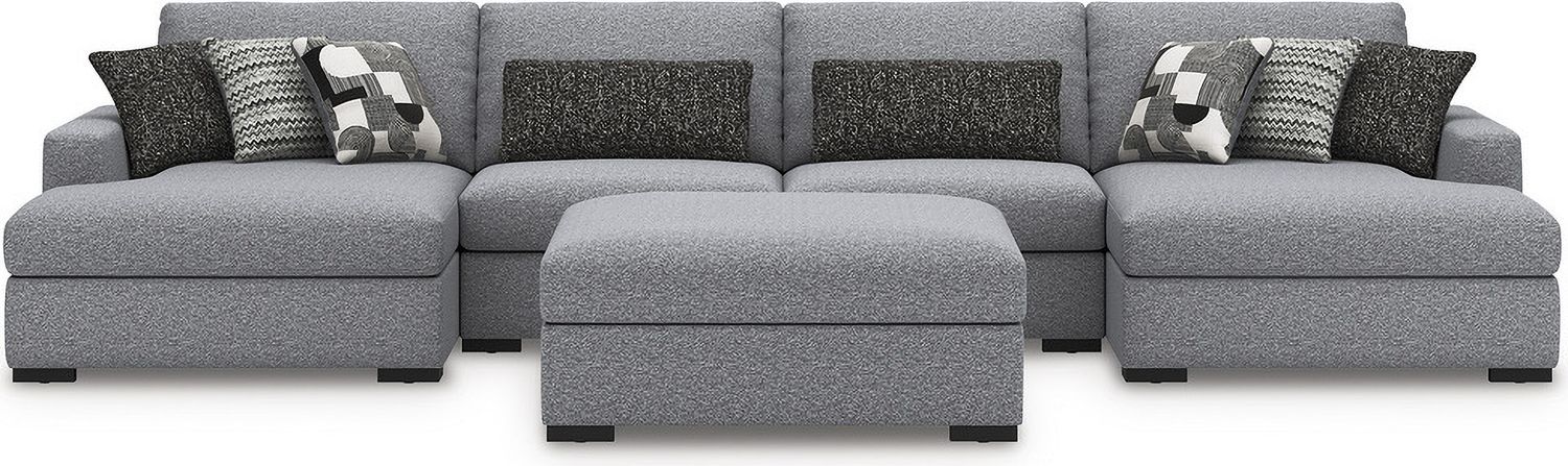 Bealton Oversized Accent Ottoman In Salt & Pepper 6130508