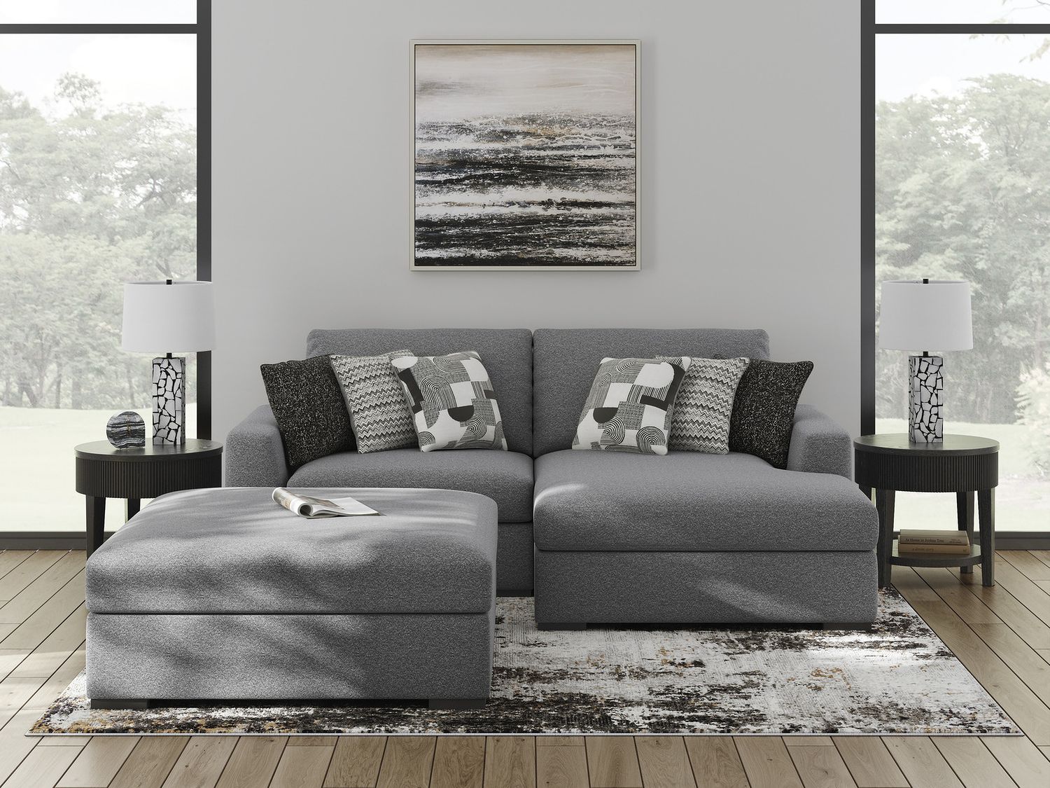 Bealton 2-Piece Sectional with RAF Chaise In Salt and Pepper 61305S10