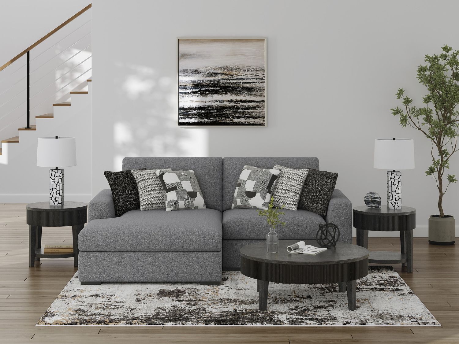 Bealton 2-Piece Sectional with LAF Chaise In Salt and Pepper 61305S11