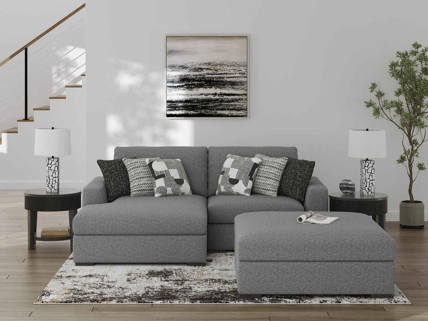 Bealton 2-Piece Sectional with LAF Chaise In Salt and Pepper 61305S11