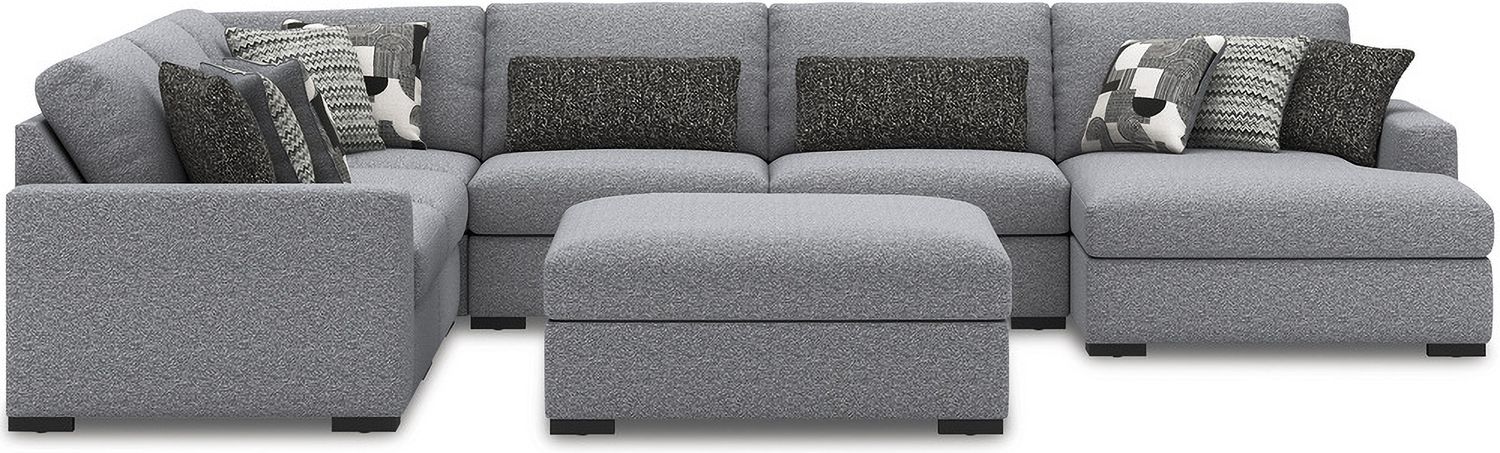 Bealton 6-Piece Sectional with RAF Chaise In Salt and Pepper 61305S12