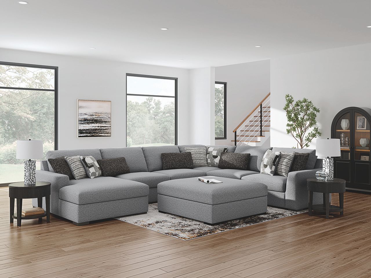 Bealton 6-Piece Sectional with LAF Chaise In Salt and Pepper 61305S13