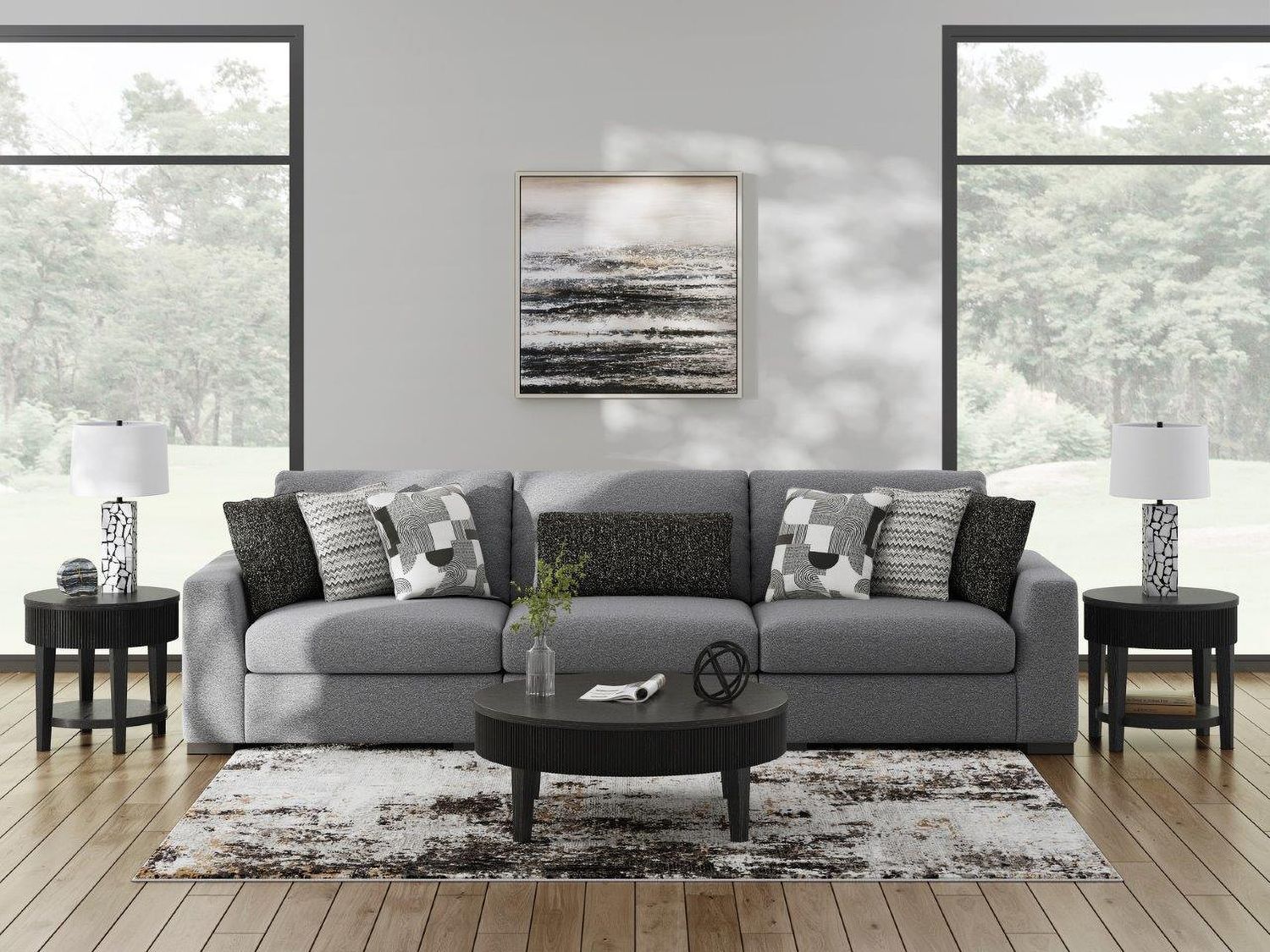 Bealton 3-Piece Sectional Sofa In Salt and Pepper 61305S2