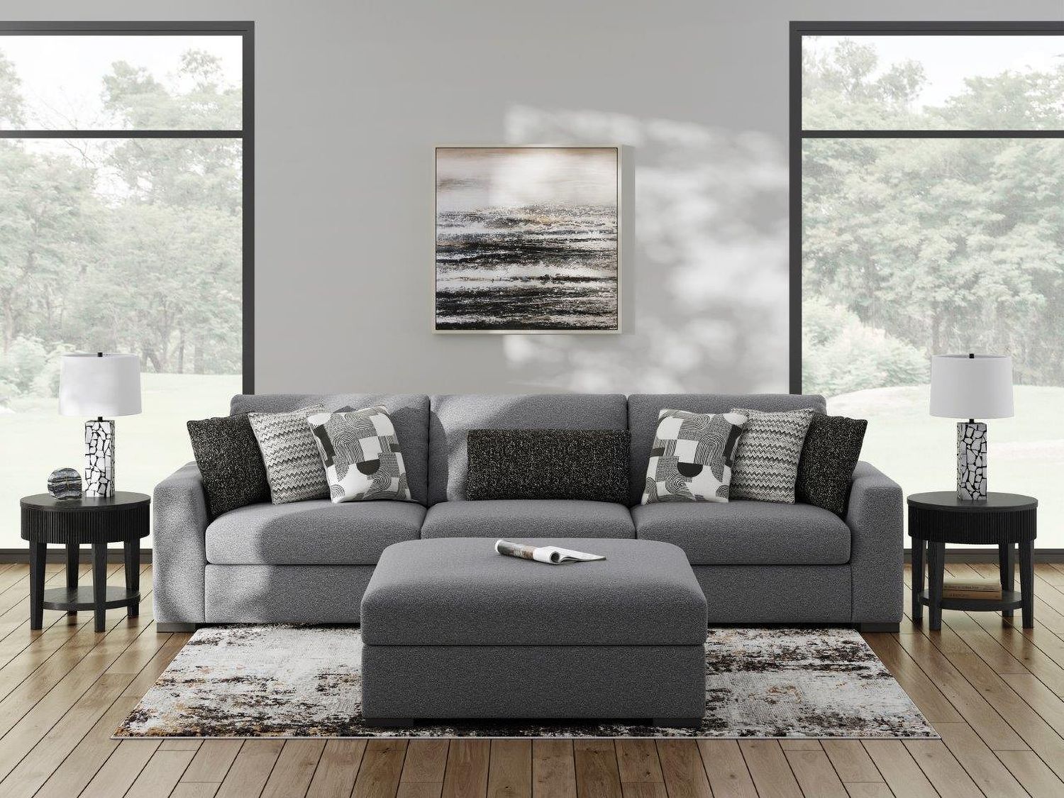 Bealton 3-Piece Sectional Sofa In Salt and Pepper 61305S2