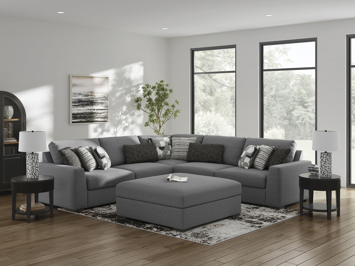 Bealton 5-Piece Sectional In Salt and Pepper 61305S6