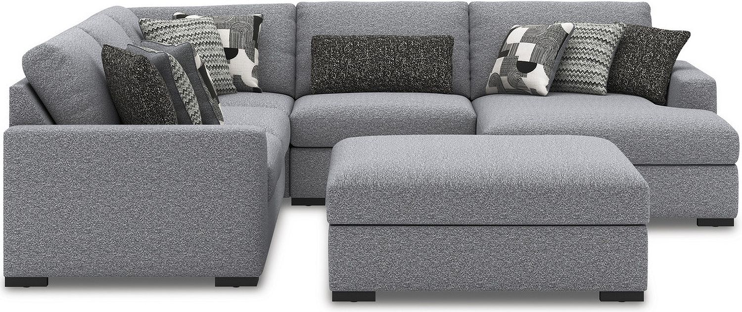 Bealton 5-Piece Sectional with RAF Chaise In Salt and Pepper 61305S7