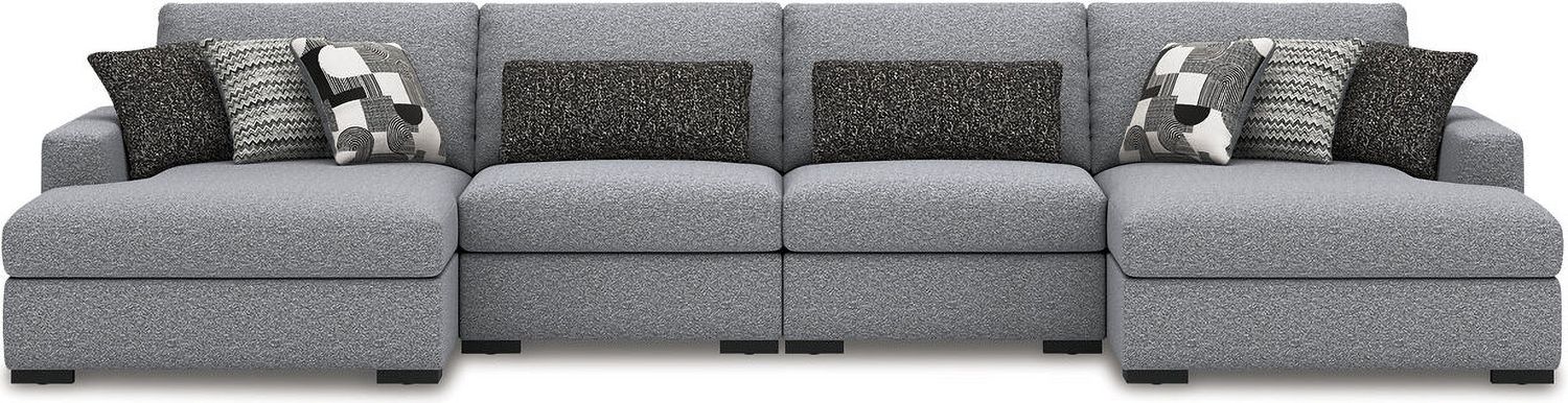 Bealton 4-Piece Sectional with Double Chaise In Salt and Pepper 61305S9