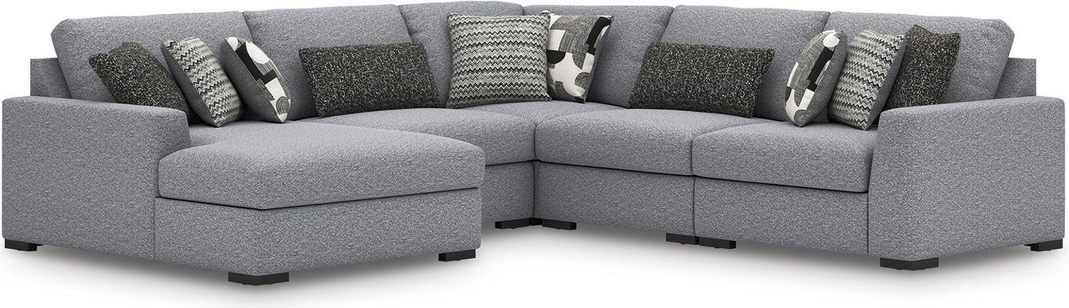 Bealton 4-Piece Sectional with Double Chaise In Salt and Pepper 61305S9