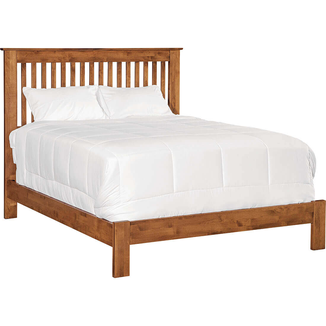 Shaker Slat Queen Bed - Low Footboard - 61353 61353