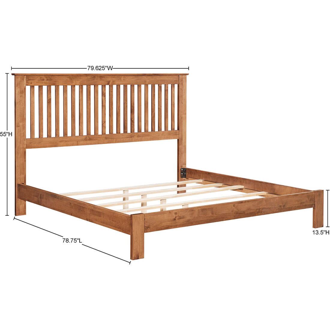 Shaker Slat King Bed - Low Footboard - 61354 61354