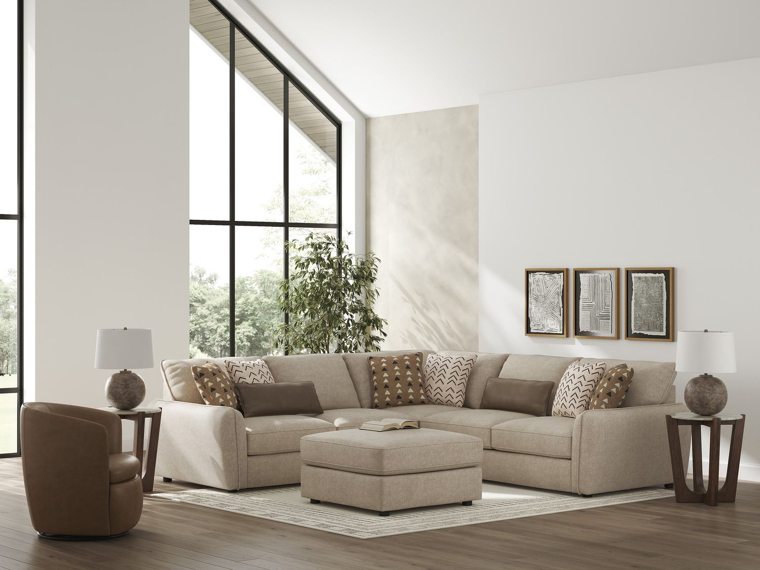 Seyler 3-Piece Sectional In Sand 61405S1