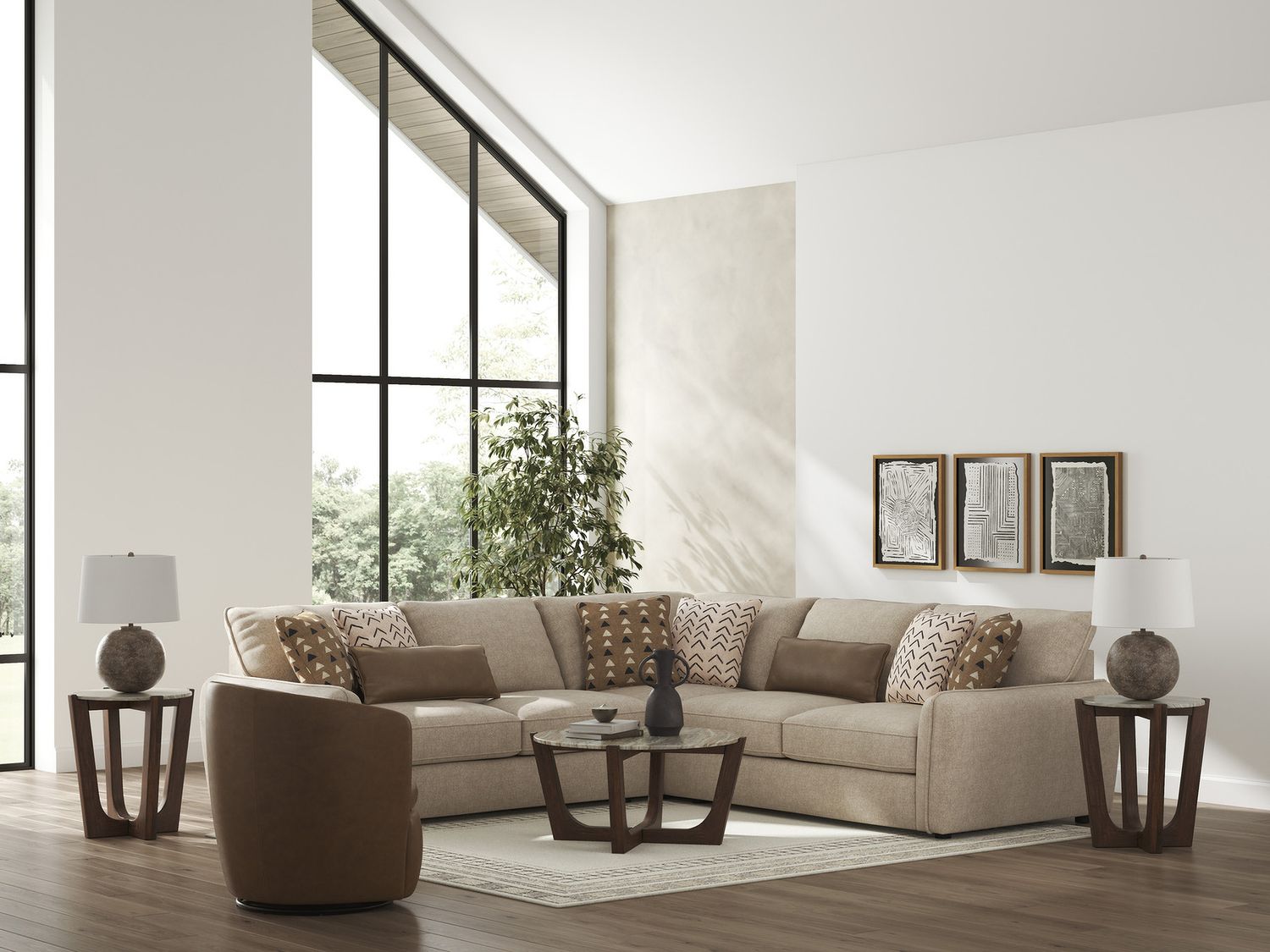 Seyler 3-Piece Sectional In Sand 61405S1