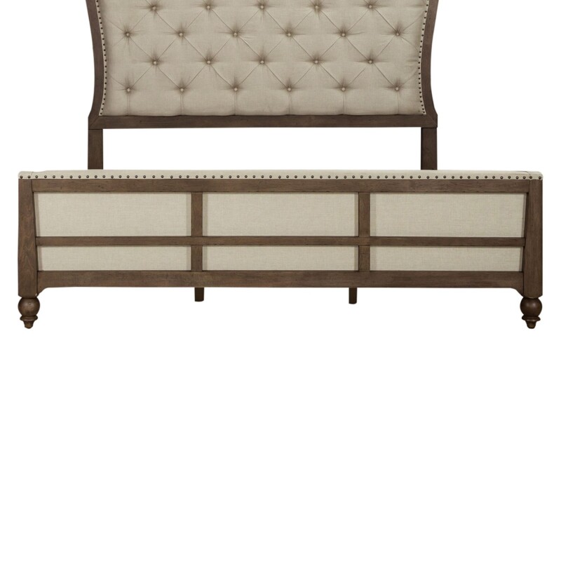 Americana Farmhouse King Uph Shelter Footboard 615BR16FUS