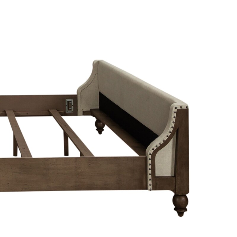 Americana Farmhouse King Uph Shelter Footboard 615BR16FUS