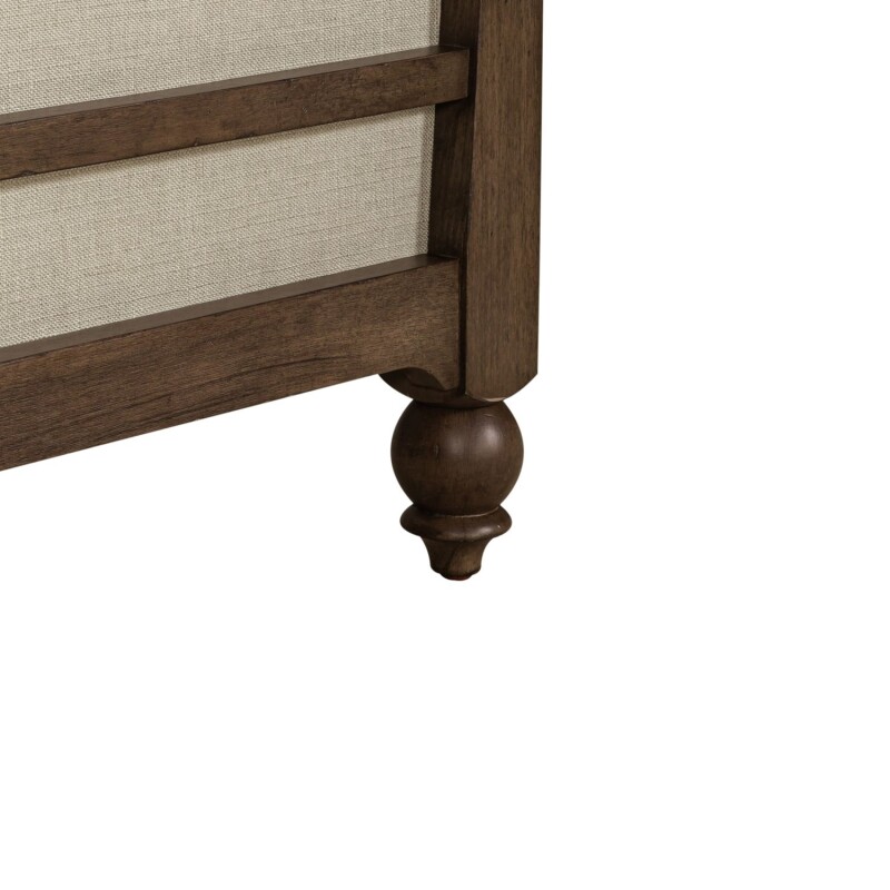 Americana Farmhouse King Uph Shelter Footboard 615BR16FUS