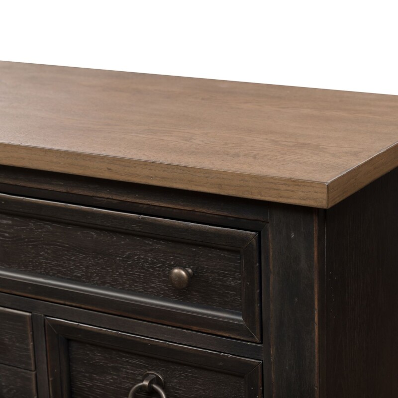 Americana Farmhouse 9 Drawer Dresser - Black 615BR31B