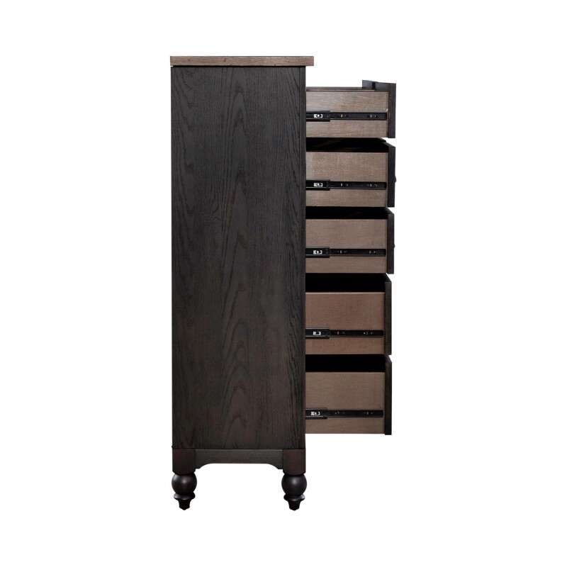 Americana Farmhouse 12 Drawer Chesser - Black 615BR32B