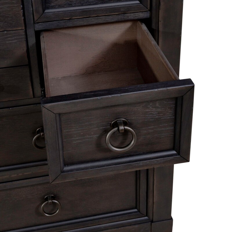 Americana Farmhouse 12 Drawer Chesser - Black 615BR32B
