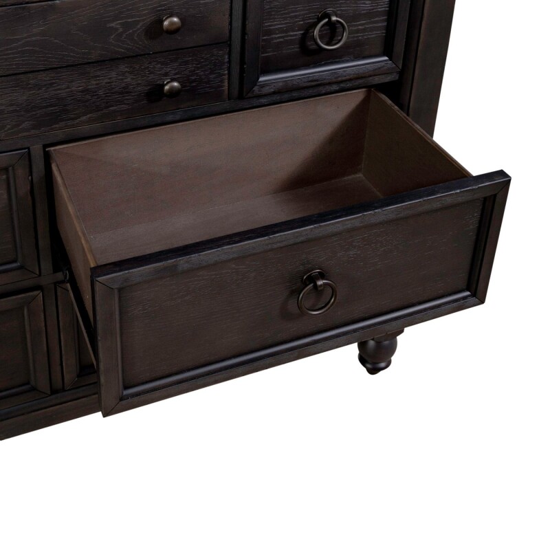 Americana Farmhouse 12 Drawer Chesser - Black 615BR32B