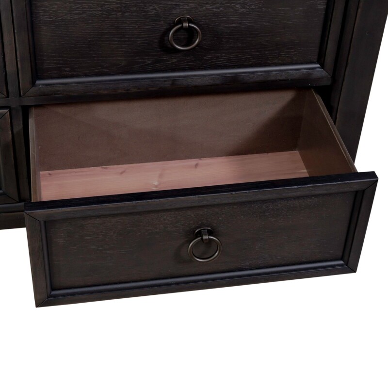 Americana Farmhouse 12 Drawer Chesser - Black 615BR32B