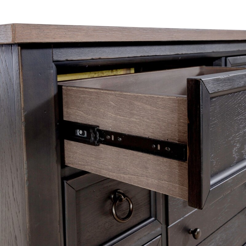 Americana Farmhouse 12 Drawer Chesser - Black 615BR32B