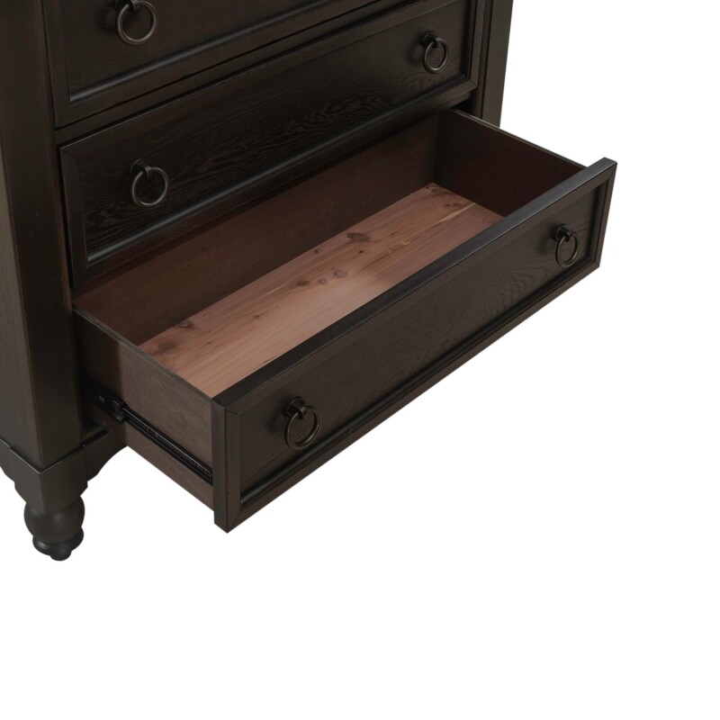Americana Farmhouse 5 Drawer Chest - Black 615BR41B
