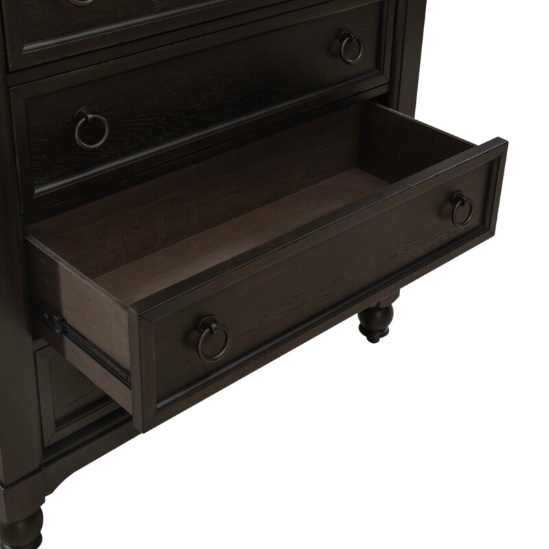 Americana Farmhouse 5 Drawer Chest - Black 615BR41B