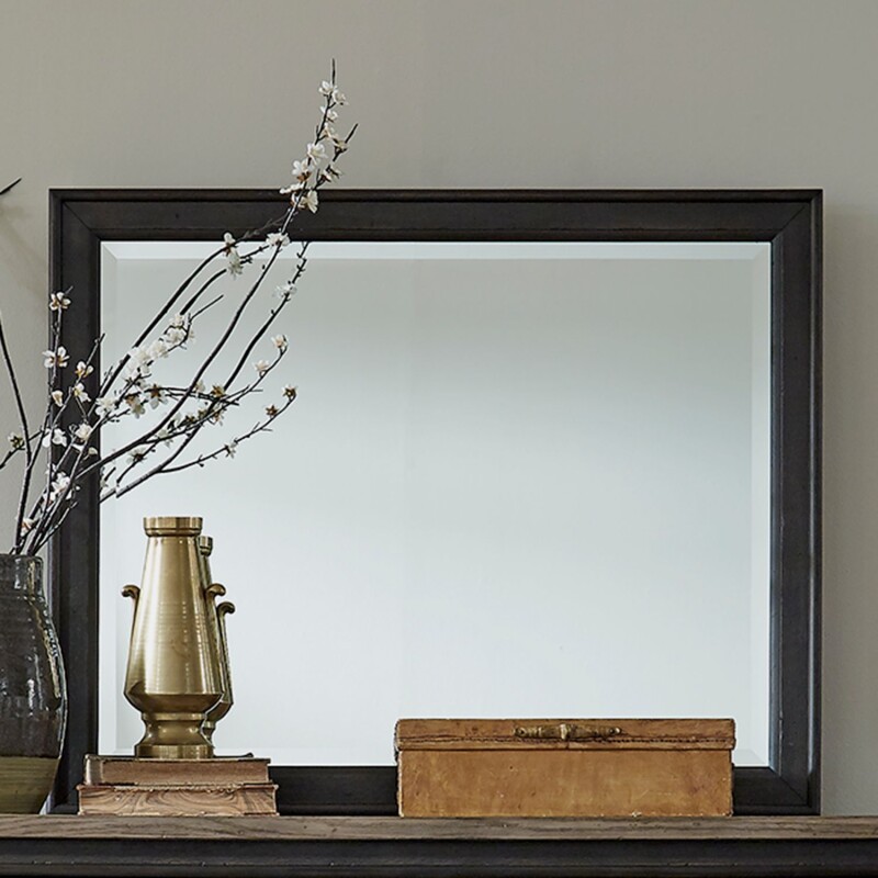 Americana Farmhouse Landscape Mirror - Black 615BR51B