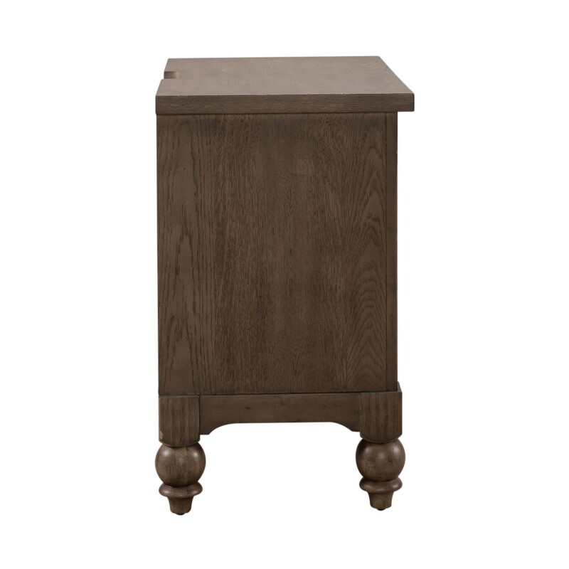 Americana Farmhouse 2 Drawer Night Stand w/ Charging Station 615BR61