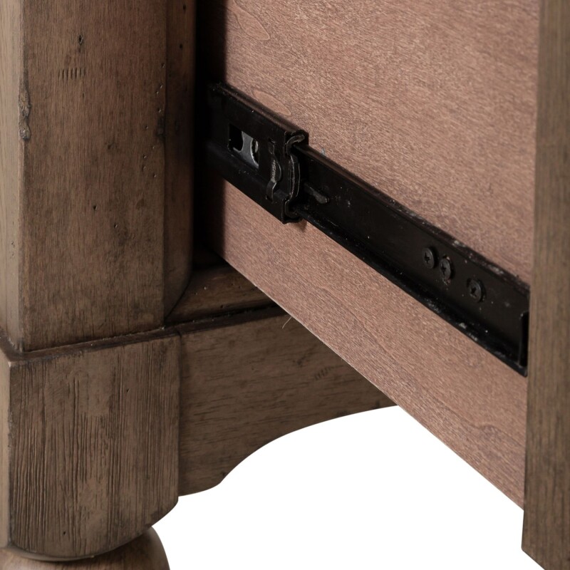 Americana Farmhouse 2 Drawer Night Stand w/ Charging Station 615BR61