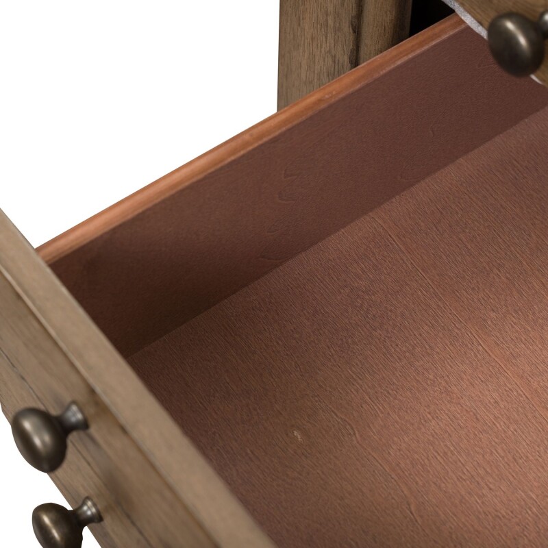 Americana Farmhouse Bedside Chest w/ Charging Station 615BR62