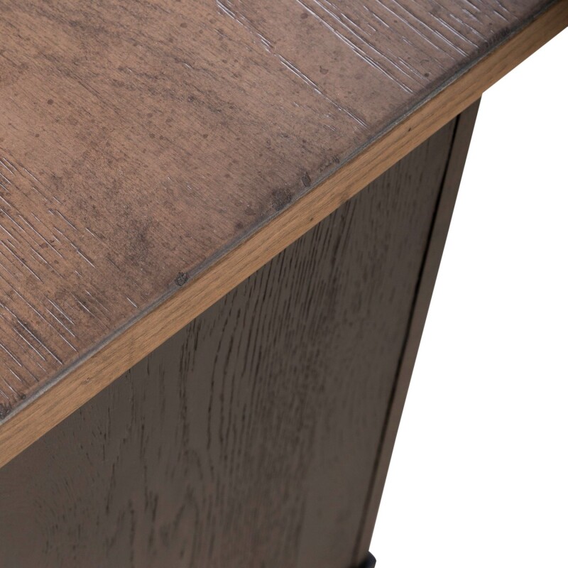 Americana Farmhouse Bedside Chest w/ Charging Station - Black 615BR62B