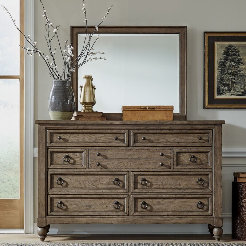 Americana Farmhouse Dresser & Mirror 615BRDM