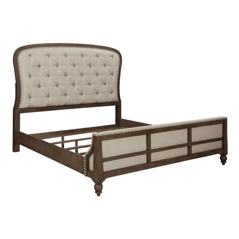 Americana Farmhouse King Shelter Bed, Dresser & Mirror, Chest 615BRKSHDMC