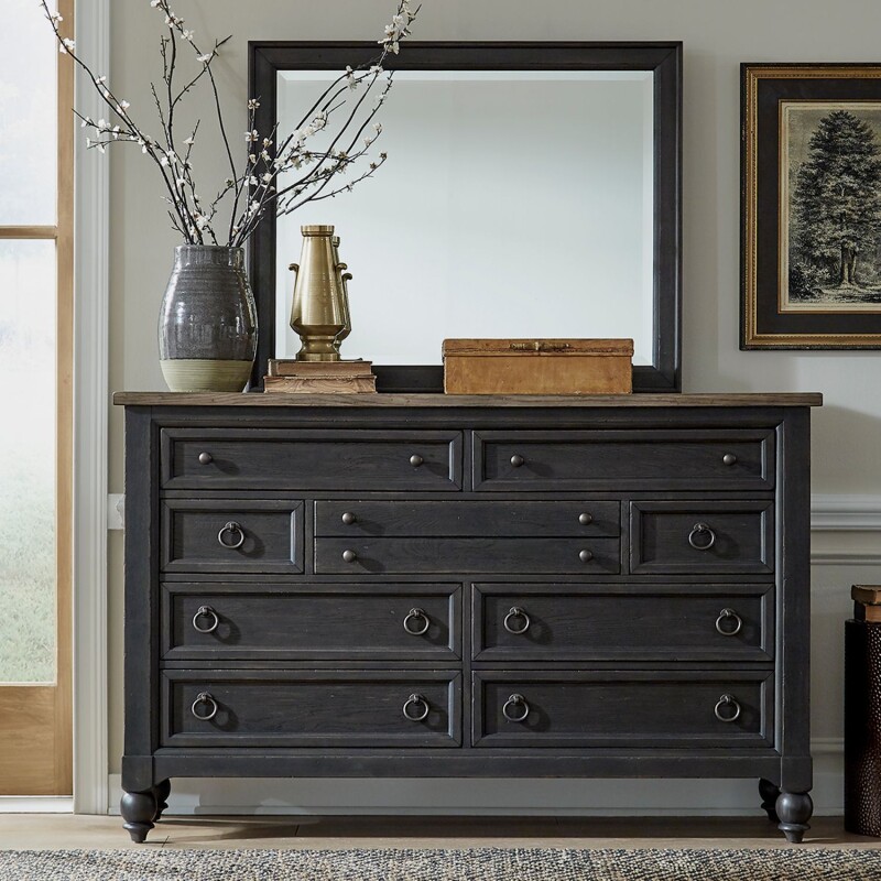 Americana Farmhouse Opt Dresser & Mirror 615BRODM