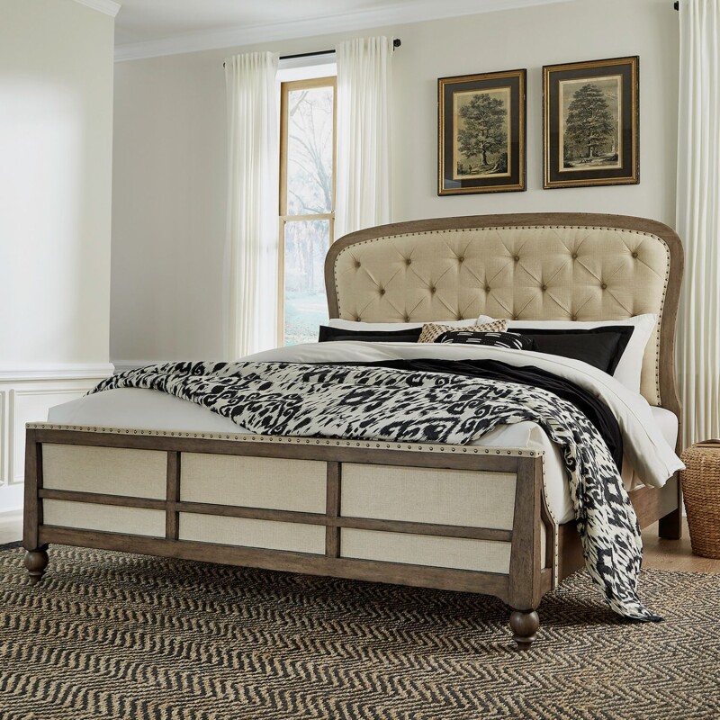 Americana Farmhouse Queen Shelter Bed 615BRQSH