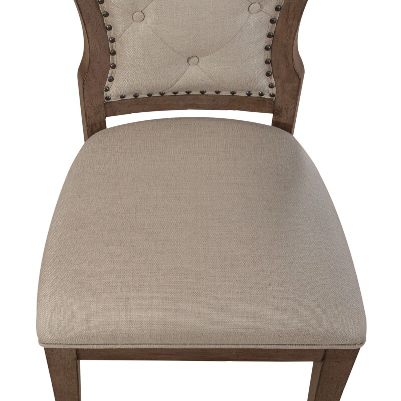Americana Farmhouse Uph Tufted Back Side Chair 615C0501S