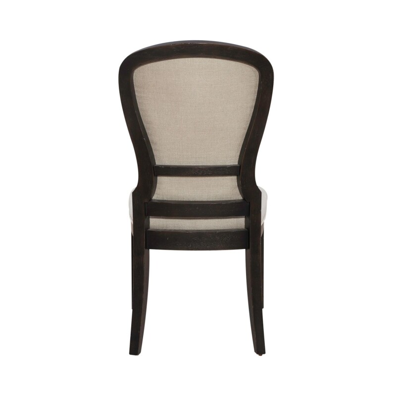 Americana Farmhouse Uph Tufted Back Side Chair - Black 615C0501SB