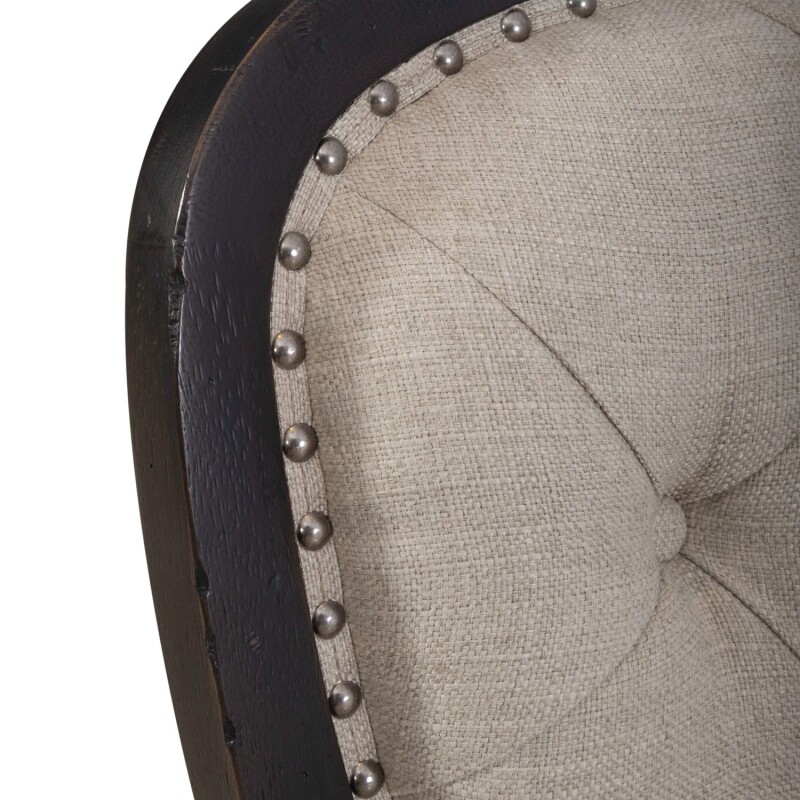 Americana Farmhouse Uph Tufted Back Side Chair - Black 615C0501SB