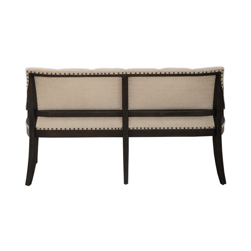 Americana Farmhouse Uph Shelter Dining Bench- Black 615C6501BB