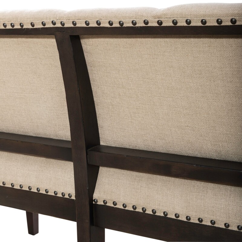 Americana Farmhouse Uph Shelter Dining Bench- Black 615C6501BB