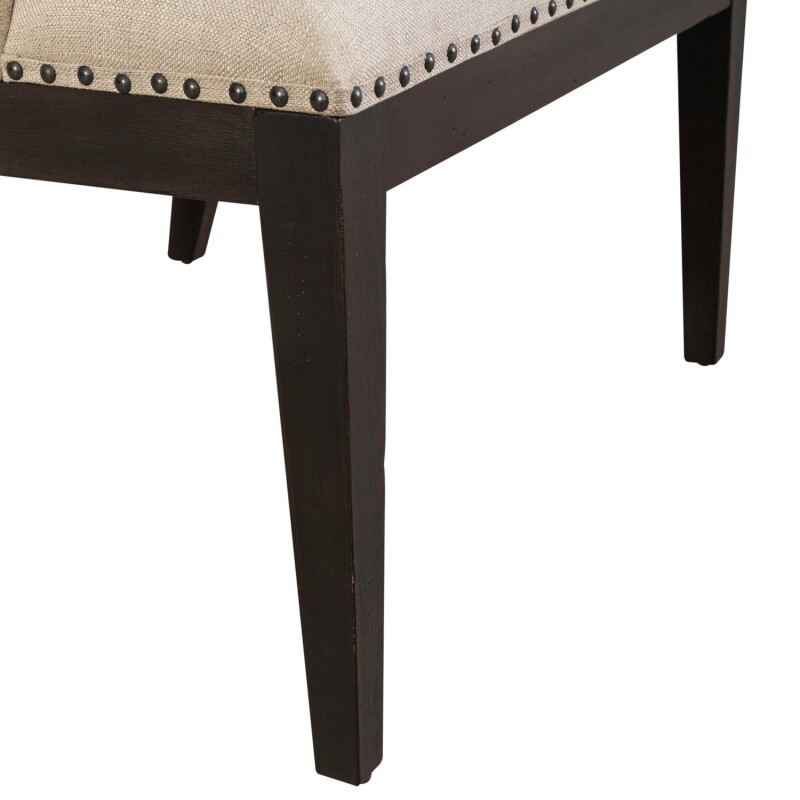 Americana Farmhouse Uph Shelter Dining Bench- Black 615C6501BB